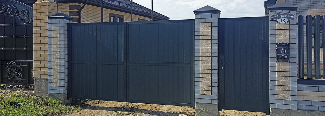 Въездные ворота в Дивном под ключ