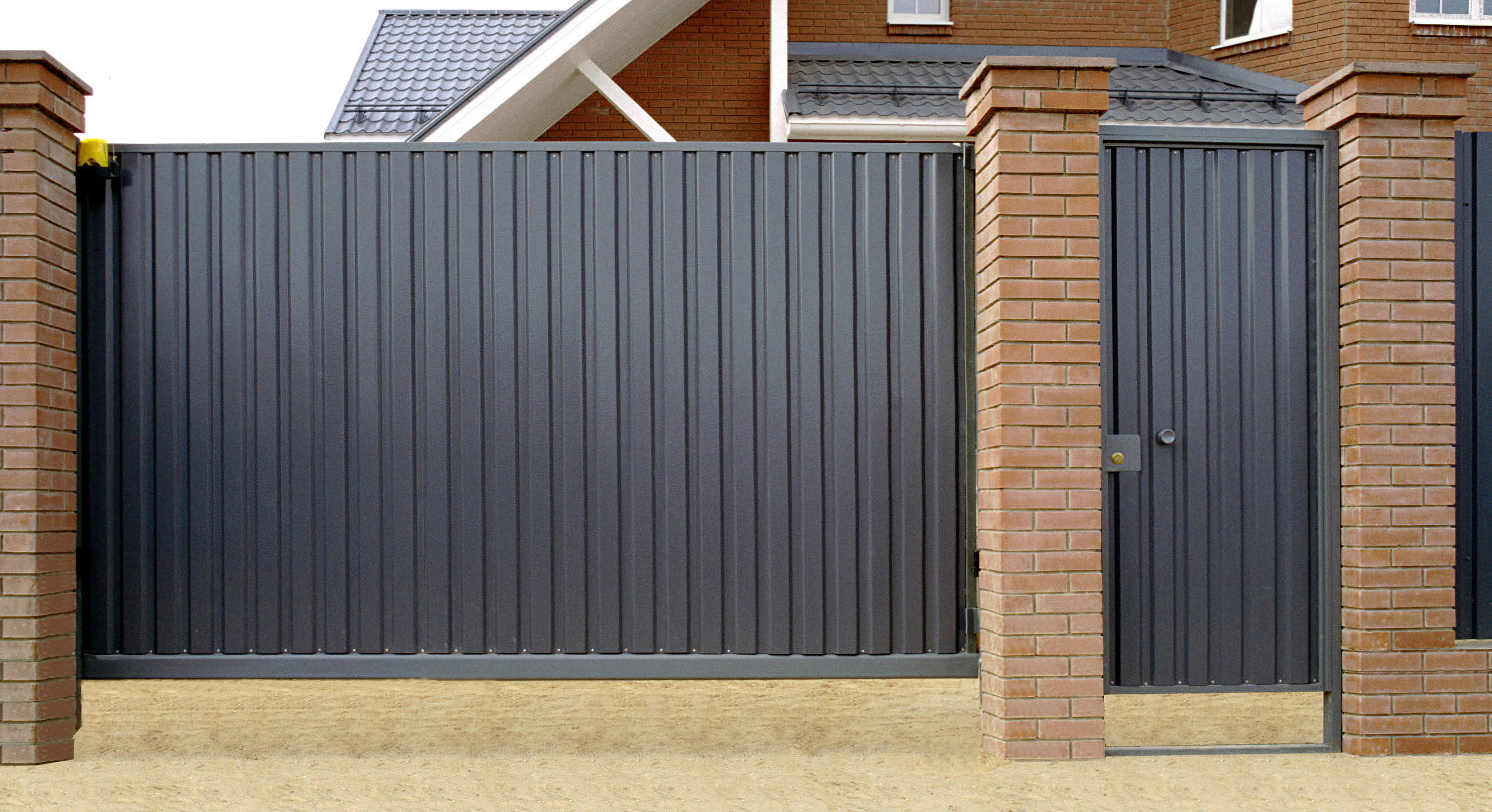 Ворота из профнастила под ключ